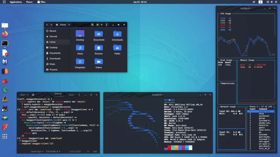 Kali Linux with GNOME desktop